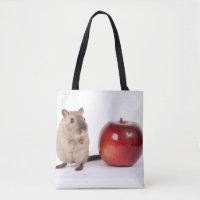 Hamster med Apple Tote