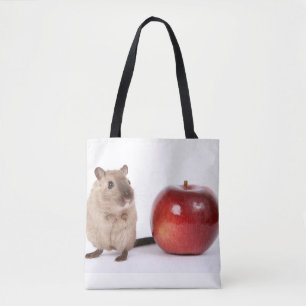 Hamster med Apple Tote Tygkasse