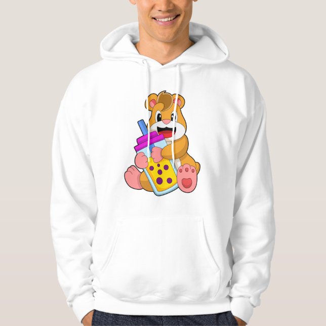 Hamster med Baby flaska Juice Hoodie (Framsida)