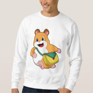 Hamster med Bag.PNG Lång Ärmad Tröja