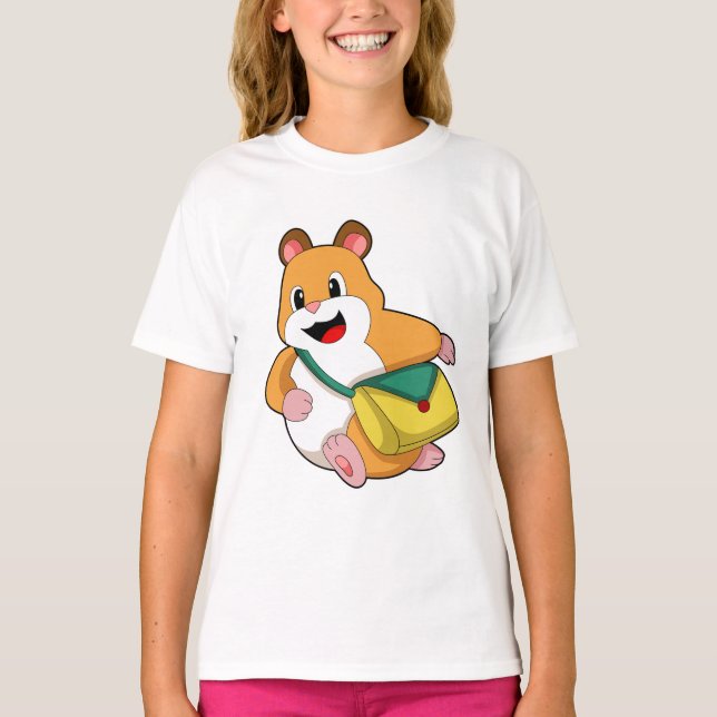 Hamster med Bag.PNG T Shirt (Framsida)