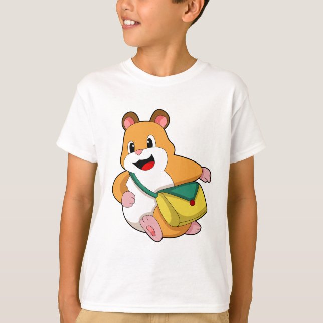 Hamster med Bag.PNG T Shirt (Framsida)