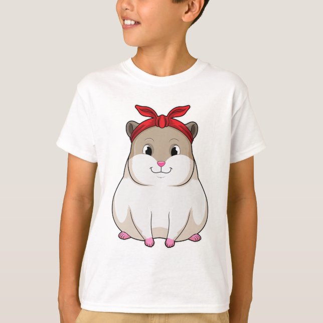 Hamster med Bandana T Shirt (Framsida)