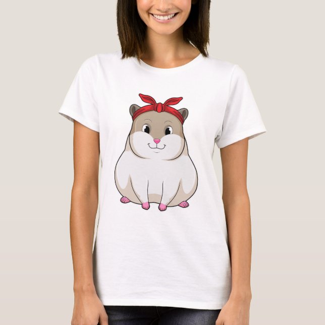 Hamster med Bandana T Shirt (Framsida)