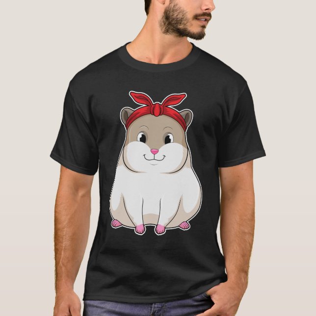 Hamster med Bandana T Shirt (Framsida)