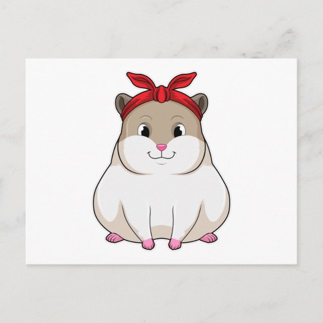 Hamster med Bandana Vykort (Framsida)