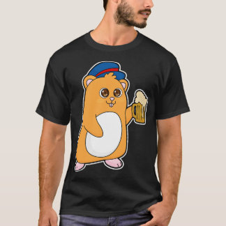 Hamster med Beer T Shirt