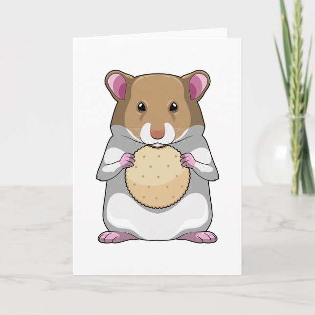 Hamster med Biscuit Kort (Framsida)