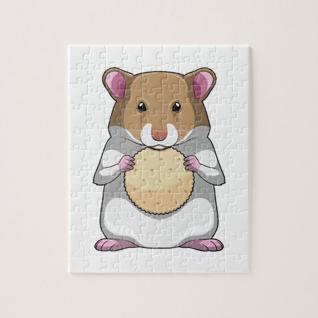 Hamster med Biscuit Pussel (Vertikal)