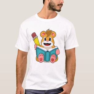 Hamster med Bok och Pen T Shirt