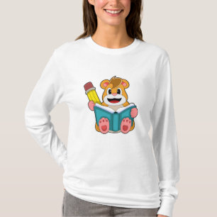 Hamster med Bok och Pen T Shirt