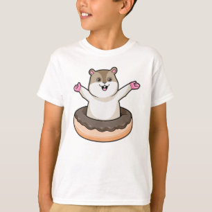 Hamster med Chocolate Donut T Shirt