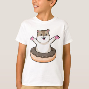 Hamster med Chocolate Donut T Shirt