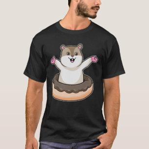 Hamster med Chocolate Donut T Shirt