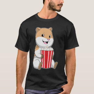 Hamster med Cone of Popcorn T Shirt