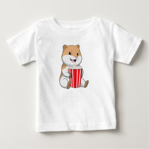 Hamster med Cone of Popcorn T Shirt
