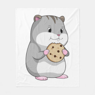 Hamster med Cookie Fleecefilt