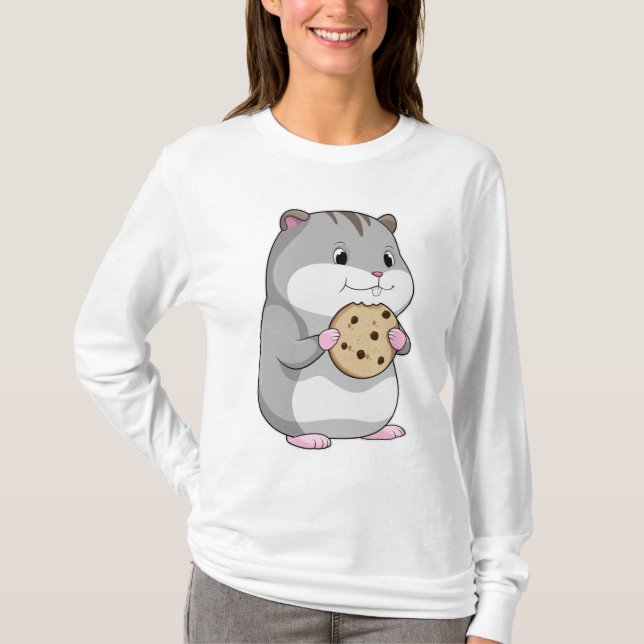 Hamster med Cookie T Shirt (Framsida)