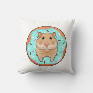 Hamster med Donut Kudde