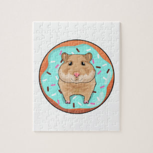 Hamster med Donut Pussel