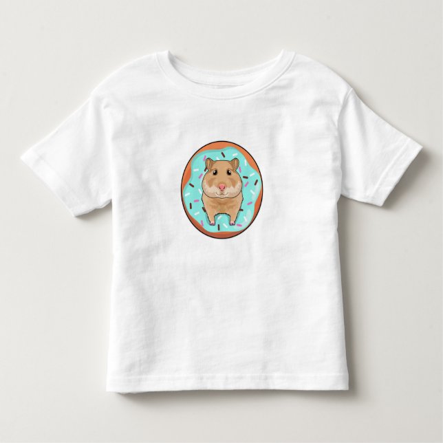 Hamster med Donut T Shirt (Framsida)