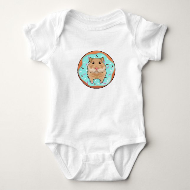 Hamster med Donut T Shirt (Framsida)