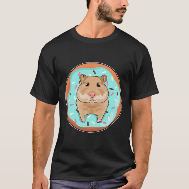 Hamster med Donut T Shirt (Framsida)