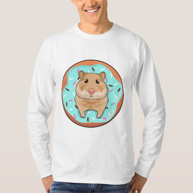 Hamster med Donut T Shirt (Framsida)