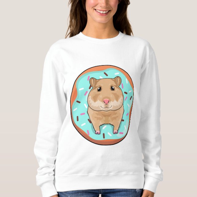 Hamster med Donut T Shirt (Framsida)