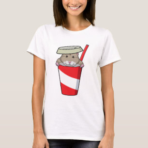 Hamster med Drink T Shirt