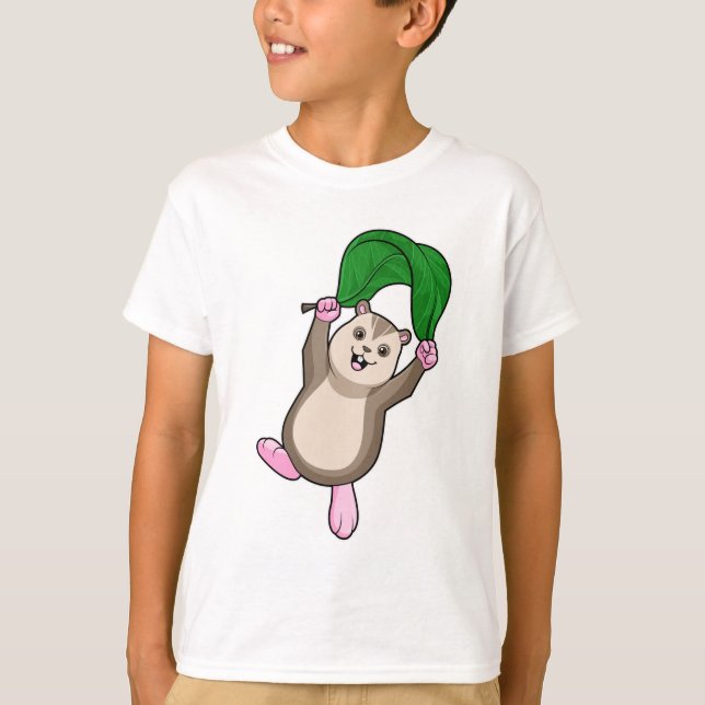Hamster med Fallskärm T Shirt (Framsida)