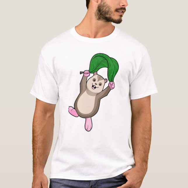 Hamster med Fallskärm T Shirt (Framsida)