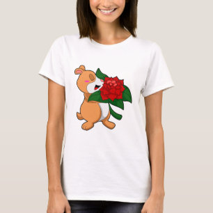 Hamster med Flower Ro T Shirt