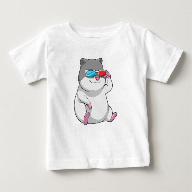 Hamster med glasögon t shirt (Framsida)