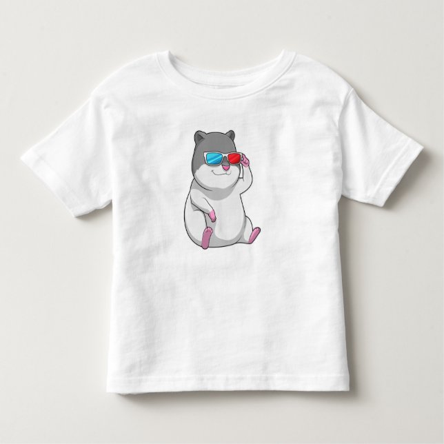 Hamster med glasögon t shirt (Framsida)