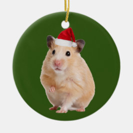 Hamster med hatt SCAft-jul Julgransprydnad Keramik