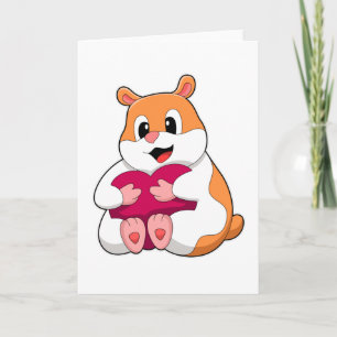 Hamster med hjärta kort