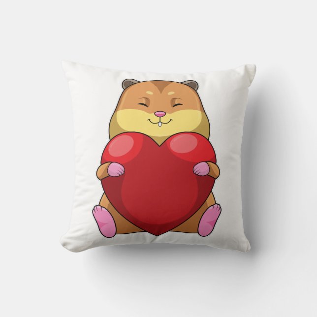Hamster med hjärta kudde (Framsida)