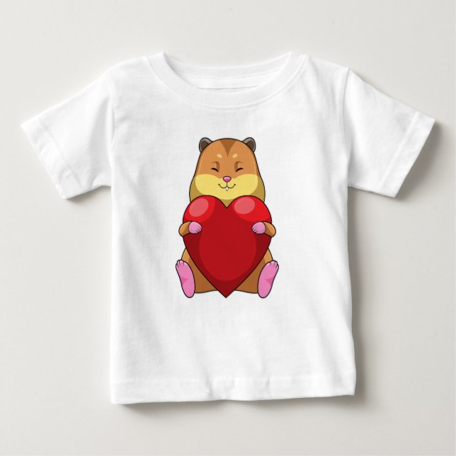 Hamster med hjärta t shirt (Framsida)
