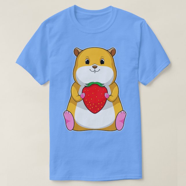 Hamster med jordberry t shirt (Design framsida)
