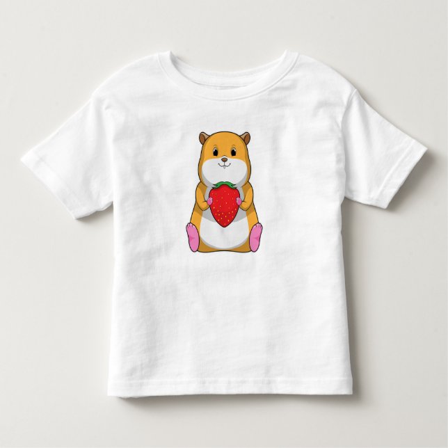 Hamster med jordberry t shirt (Framsida)