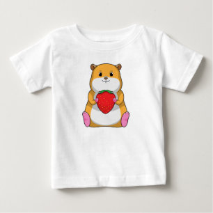 Hamster med jordberry t shirt