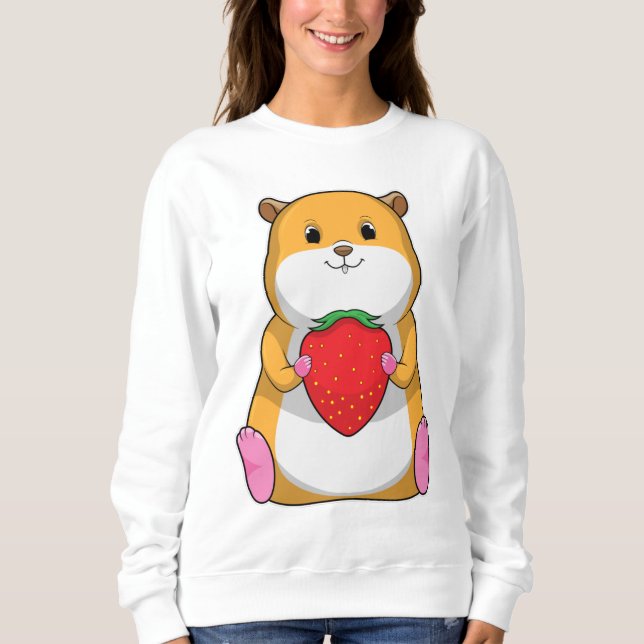 Hamster med jordberry t shirt (Framsida)