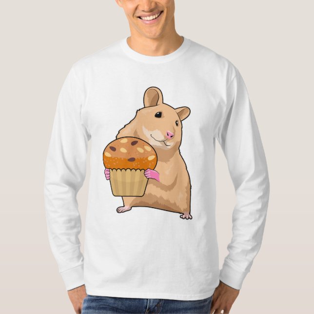 Hamster med Muffin T Shirt (Framsida)