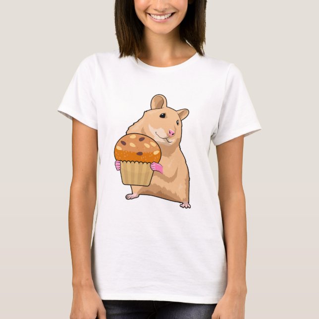 Hamster med Muffin T Shirt (Framsida)