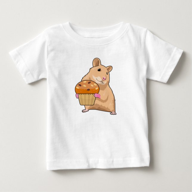 Hamster med Muffin T Shirt (Framsida)