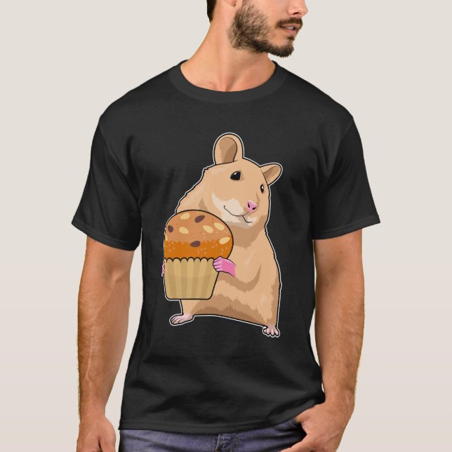 Hamster med Muffin T Shirt (Framsida)
