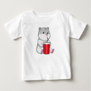 Hamster med Mugg och drickstrå T Shirt