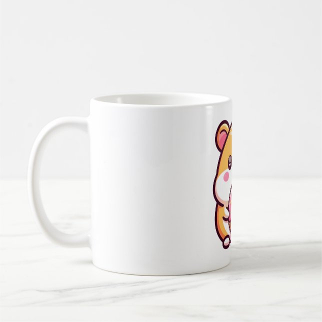 Hamster med munk kaffemugg (Vänster)