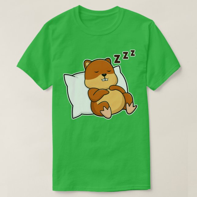 Hamster med Pillow T Shirt (Design framsida)